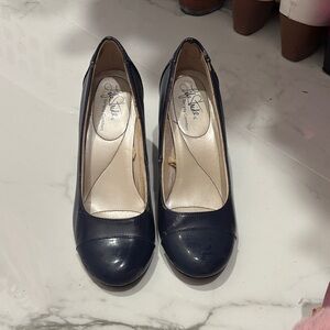 Comfortable Elegant Navy Blue Women's Heels